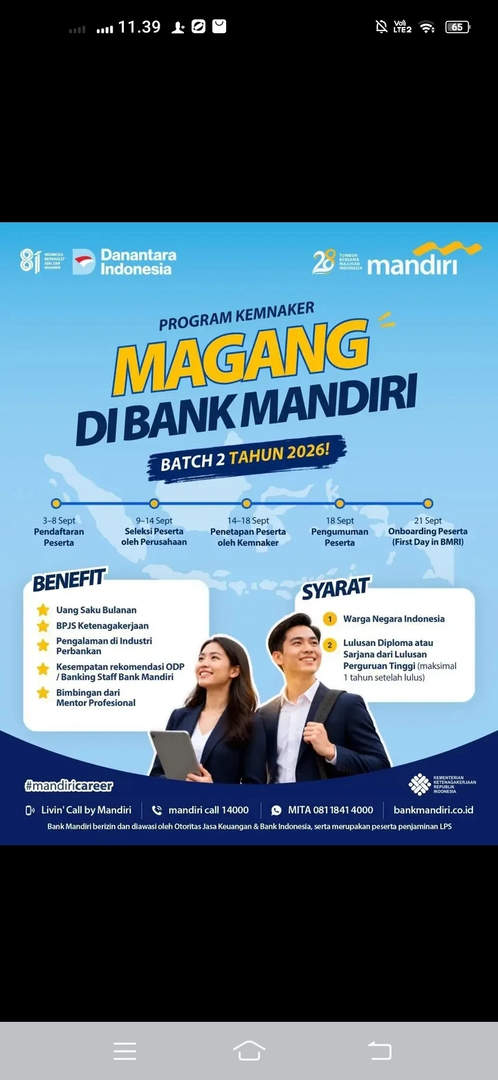 magang di bank mandiri